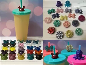 Strohhalme 3D für Trinkbecher mit Deckel & Strohhalmen handgefertigt Disney inspiriert - Bild 1 von 22