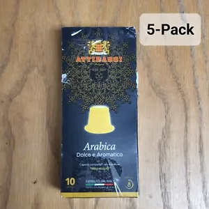 5-Pack Attibassi Expresso Arabica Intensita 8 compat Nespresso Caps EXP:08/21 - Picture 1 of 5