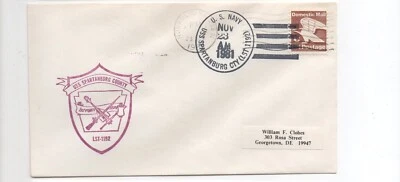 United States naval cover USS Spartanburg County LST-1192 to Delaware - Image 1 of 2