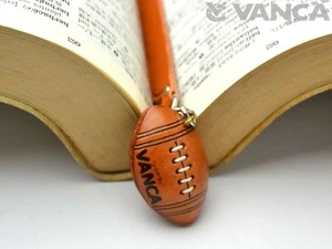 Marcador de dijes de cuero de rugby/fútbol americano *VANCA* Japón #61597 - Imagen 1 de 9