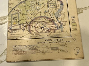 Vintage Sectional Aeronautical Chart-23.5  X 46-1967-Twin Cities Minnesota - Picture 1 of 7