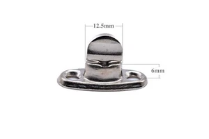 Estándar - Botón giratorio 6mm 2 orificios base sujetador sentido común cubierta dosel barco - Imagen 1 de 4