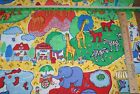 Primary Colors At the Zoo Lion Penguin Flamingo Frog+ Sewing Craft Quilt Fabric 