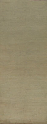 Luxurious Gabbeh Solid Design Wool Modern 9 ft. Runner Rug - Brand New 3x9 - Image 1 of 4