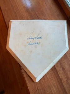 Sandy Koufax/Johnny Bench Signed Full Size Home Plate Dodgers/Reds Autograph HOF - Picture 1 of 4