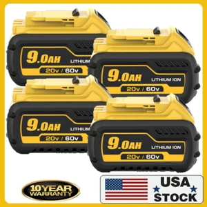 1/4PACK for DEWALT FLEXVOLT 9.0Ah 20V/60V MAX Battery DCB609 DCB606 Replacement - Picture 1 of 11