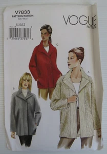 Vogue Patterns V7833 Jacket Uncut Size 8-10-12 Sewing Pattern - Picture 1 of 5