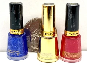 Set 3 Smalti Miniatura REVLON Rosso Oro e Viola Zuru Mini Marchi Serie 4 - Foto 1 di 7