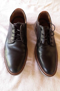 20-3521 Johnston & Murphy Upton Plain Toe Black Shoes Men Size 11W - Picture 1 of 9