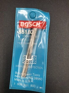 Bosch 1/4" x 1-1/8" Zoll Schnellarbeitsstahl gerade 2 Flöten Nut Dato Bit USA - Bild 1 von 5