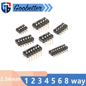 Interruptor DIP interruptor de impresión interruptor interruptor de codificación 1 2 3 4 5 6 8 pin negro - Imagen 1 de 18