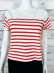 Top a rayas Madewell Setlist cuadrado en Lynnhurst talla S beige/rojo estilo recorte J2308 - Imagen 1 de 7