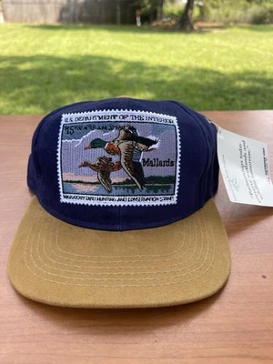 Vintage duck hunting stamp hat snap back very unique and cool                Z77 - Image 1 of 4