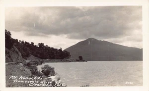 Mt Konocti schlafender Vulkan klarer See Kalifornien 1950c Echtfoto Postkarte - Bild 1 von 1