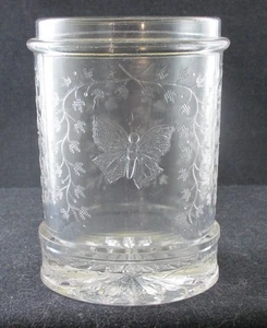 EAPG 1880S ACME BUTTERFLY CLEAR GLASS PICKLE JAR BRYCE HIGBEE 4.5IN NO LID - Picture 1 of 3