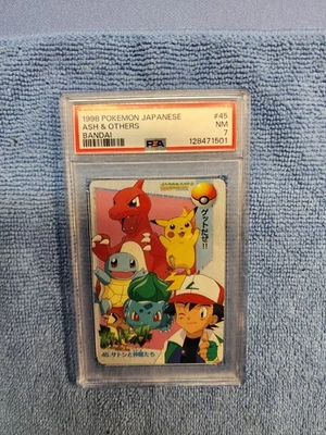 RARE 43 EXIST PSA 7 1998 Jap. ASH & OTHERS PRISM SECRET RARE #45 UNPEELED BANDAI - Image 1 of 4