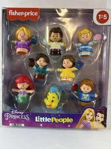Nuevo Disney Fisher Price Little People Princesa y Príncipe Set 8 Figuras - Imagen 1 de 3