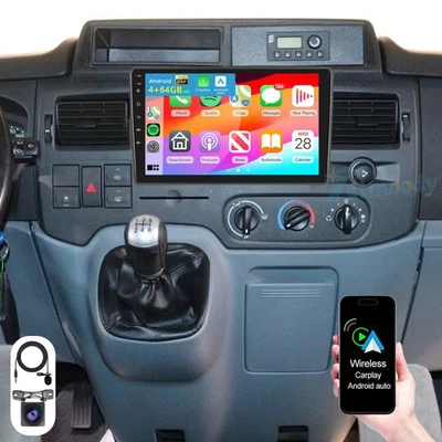 4+64GB Carplay Für Ford Transit MK7 2007-2014 Android 15 Autoradio GPS Navi +Kam - Bild 1 von 4