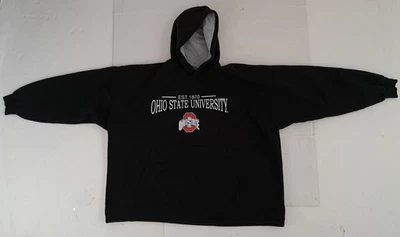 Sudadera con Capucha Vintage Ohio State Buckeyes Negra Hanes Printpro 3XL Foto 1 de 4