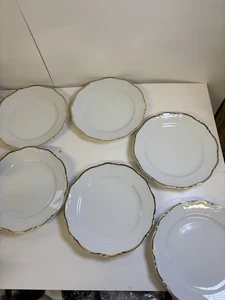 Mitterteich Bavaria Golden Lark Dinner Plates 10.5" Set Lot of 6 Made in Germany - Picture 1 of 16
