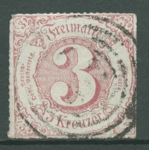 Thurn und Taxis 1865 3 Kreuzer 42 gestempelt - Bild 1 von 1