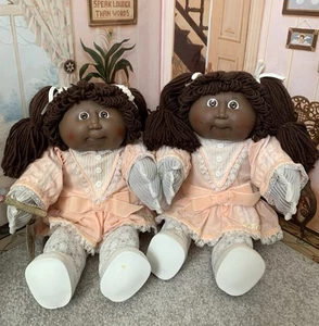 1987 Cabbage Patch Kid Girl Twins Head Molds 12 & 16 African American Ultra Rare - Bild 1 von 22