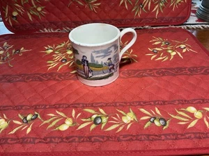 Staffordshire Children’s Mug With Transfer Patterns, Strong Colors . - Picture 1 of 2