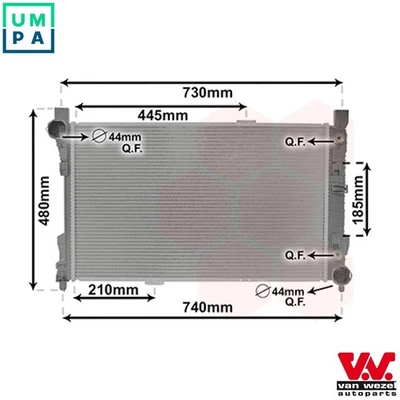 RADIATOR ENGINE COOLING 30002286 FOR MERCEDES-BENZ C-CLASS/T-Model/Sportscoupe - Image 1 of 4