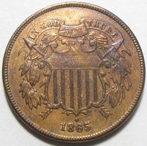 1865 Two Cent Piece 2c - #11306-5 - Picture 1 of 2