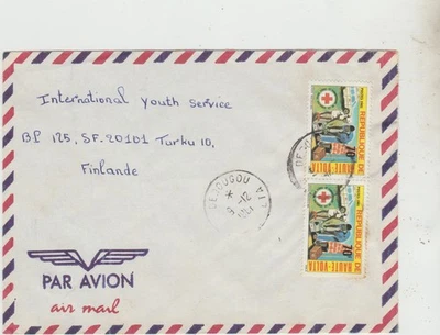 Upper Volta 1981 Cover to Finland with '81 Red Cross issue as postage - Image 1 of 2