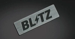 BLITZ Logo Aluminum Metal Plate Emblem Badge Silver 18933 JDM Ornaments - Picture 1 of 1