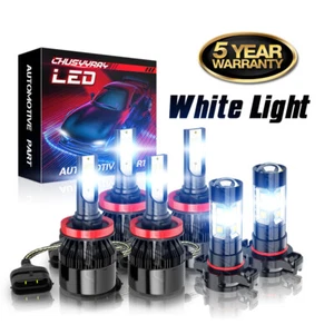 6x For Dodge Grand Caravan 2011-2019 white LED Headlight kit Bulbs High Low Fog - Picture 1 of 24