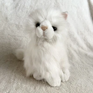 Walmart Gatto Persiano Bianco Gattino 10” Peluche Realistico Peluche Giocattolo Vintage - Foto 1 di 7
