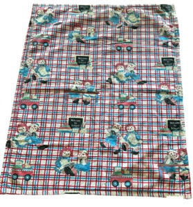 Vintage Homemade Raggedy Ann & Andy Baby Quilt Blanket 28”x35”. - Picture 1 of 4
