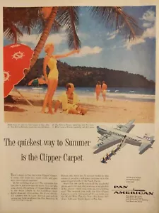 1957 vintage Pan American print ad. New York to Nassau - Picture 1 of 1