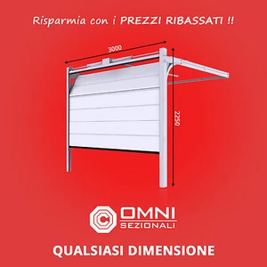 PORTA GARAGE sezionale,DIVRSI COLORI 3000 x 2250mm PREZZO MARTELLO, OTTIMO! - Foto 1 di 1