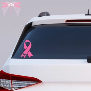 Breast Cancer Heart Awareness Ribbon Pink Vinyl Decal Stickers 22 Sizes - Bild 1 von 3