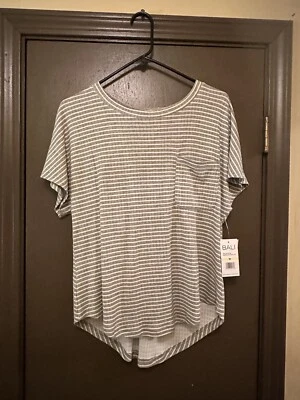 Bali Short Sleeve Rib Pajama Set Sz M - Image 1 of 4