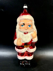 Vintage Mercury Glass Santa Claus Ornament ~ Christmas - Picture 1 of 6