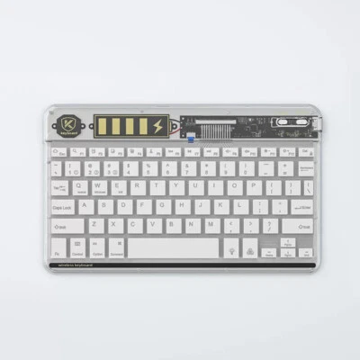 Wireless Bluetooth keyboard Transparent shell Rechargeable Portable ultrathin - Image 1 of 4