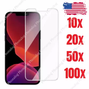 Lot Tempered Glass Screen Protector For iPhone 15 14 13 12 11 XS Max XR 8 7 6 - Picture 1 of 42