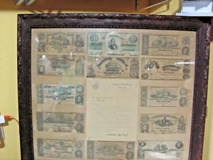 Confederate Civil War Era Currency W/ US Treasury Letter to G.A.R. Post #17 1912 - Picture 1 of 18
