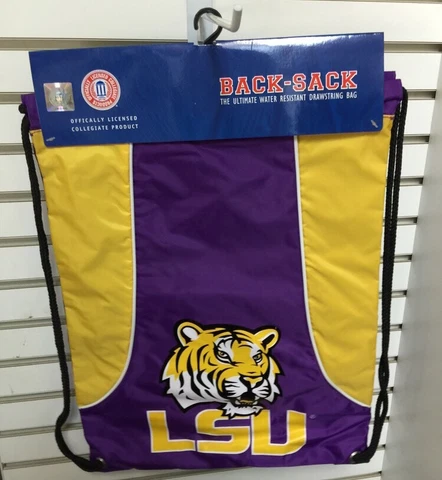LSU Tigers Back Sack - Drawstring Backpack - NEW Cover