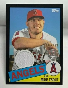 Mike Trout 2020 Topps Serie 1 1985 RELIC Gu Trikot Schwarz Parallel / 199 - - Bild 1 von 2