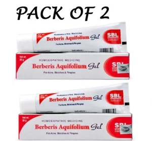 2 X SBL Berberis Aquifolium Gel (25g) Dry Skin,Acne, Pimples, Skin Darkening - Picture 1 of 3