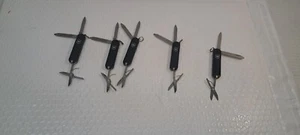 Lot of 5 Victorinox Classic SD Swiss Army Knives - black - actual lot pictured - Picture 1 of 8