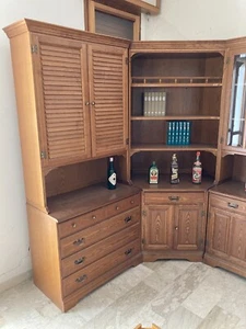 Mobile da soggiorno componibile in castagno massello stile Old America nuovo  - Foto 1 di 11