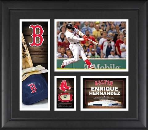 Enrique Hernandez Boston Red Sox Framed 15" x 17" Player Collage Cover