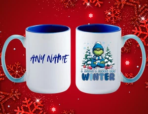 Personalisierter Weihnachtsgrinch 15 Unzen Kaffeebecher - Bild 1 von 1