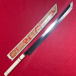 Japanese Honyaki Maguro Tuna Sashimi Knife 450mm VG10 Artificial ivory + Saya - Picture 1 of 4